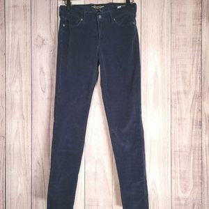 Lucky Brand Womens Pants Blue Sofia Skinny Corduroy Zip Closure Size 26